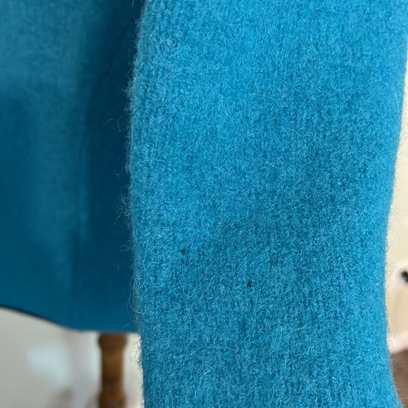 Stapf turquoise wool sweater metal buttons made in Austria, as is - Picture 12 of 16